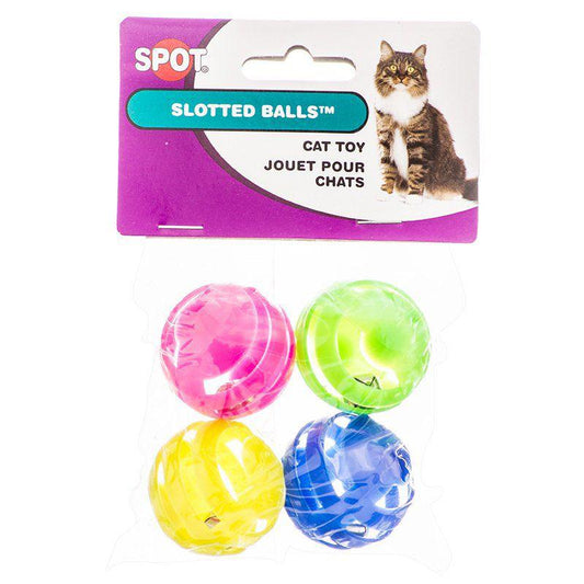 Spot Slotted Balls with Bells Inside Cat Toys-Cat-Spot-4 Pack-