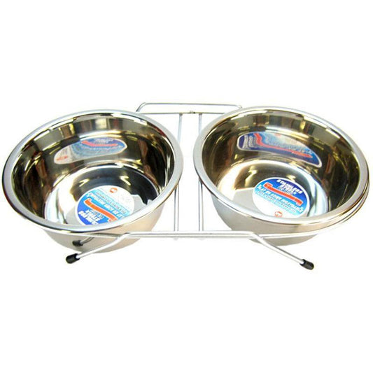 Spot Stainless Steel Double Diner-Animals & Pet Supplies-BimBimPet-