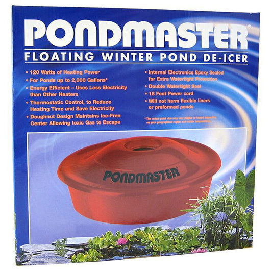 Pondmaster Floating Winter Pond De-Icer-Fish-Pondmaster-120 Watts - Up to 2,000 Gallons with 18' Cord-