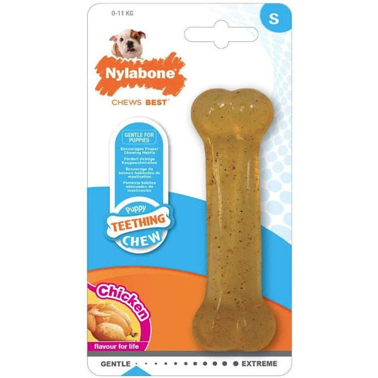 Nylabone Puppy Chew Dog Bone - Chicken Flavor-Dog-Nylabone-Regular - 4.5" Long (1 Pack)-