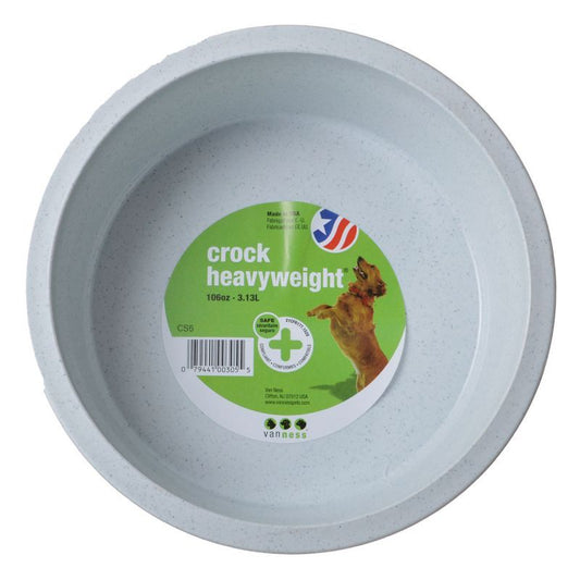 Van Ness Crock Heavyweight Dish-Dog-Van Ness-Jumbo - 10.25" Diameter (106 oz)-