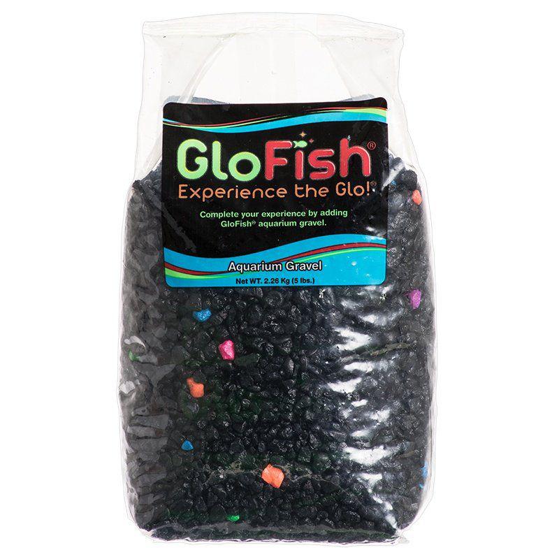 GloFish Aquarium Gravel - Black & Flourescent Mix-Fish-GloFish-5 lbs-