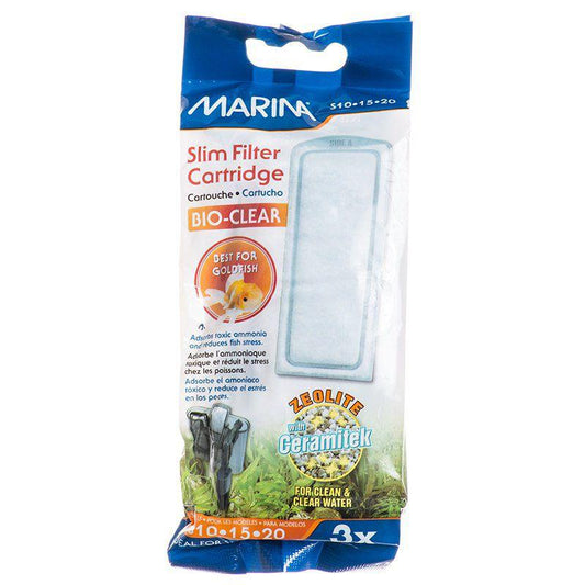 Marina Bio-Clear Zeolite Slim Power Filter Cartridge-Fish-Marina-3 Pack-