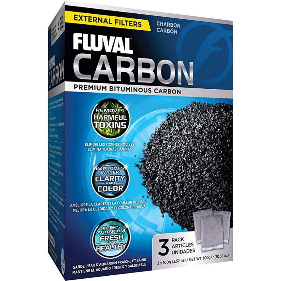 Fluval Carbon Bags-Fish-Fluval-3 x 100 Gram Bags (3 Pack)-