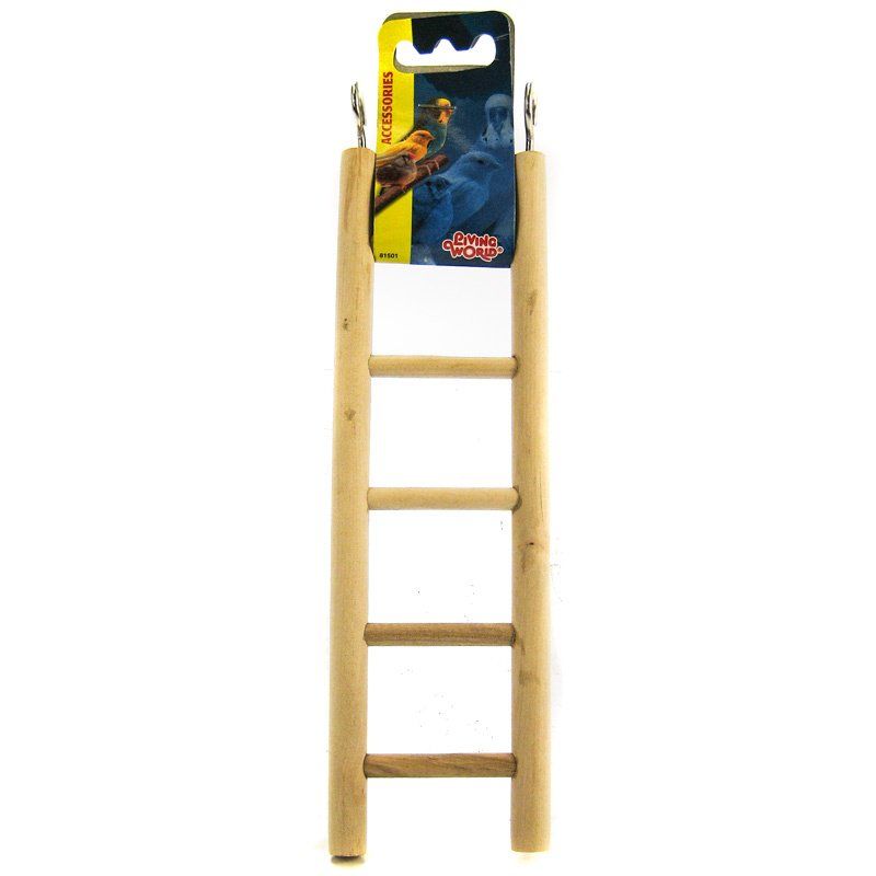 Living World Wood Ladders for Bird Cages-Bird-Living World-8.75" High - 5 Step Ladder-