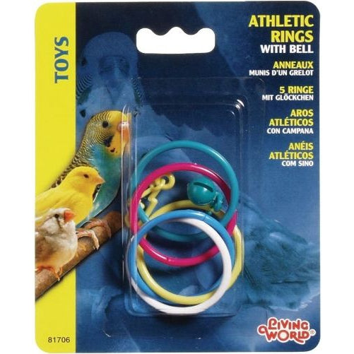 Living World Athletic Rings with Bell Bird Toy-Bird-Living World-Athletic Rings with Bell Bird Toy-