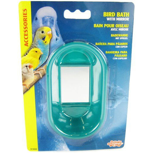 Living World Bird Bath with Mirror-Bird-Living World-Bird Bath with Mirror-