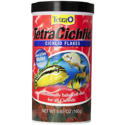 Tetra TetraCichlid Cichlid Flake Food-Fish-Tetra-5.65 oz-