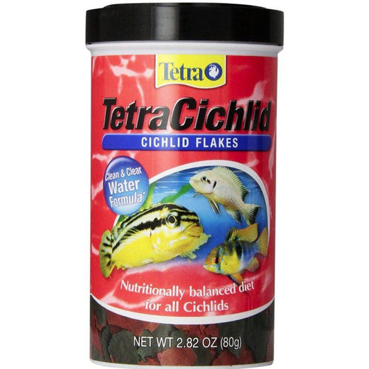 Tetra TetraCichlid Cichlid Flake Food-Fish-Tetra-2.82 oz-