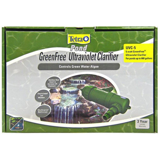 Tetra Pond GreenFree UV Clarifier (New)-Fish-Tetra Pond-5 Watts (330 GPH - Up to 660 Gallons)-
