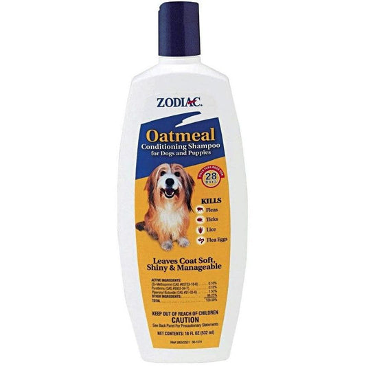 Zodiac Oatmeal Conditioning Shampoo for Dogs & Puppies-Dog-Zodiac-18 oz-