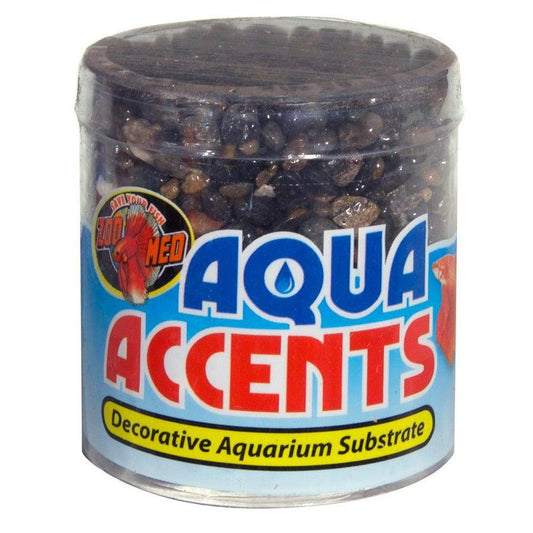 Zoo Med Aquatic Aqua Accents Aquarium Substrate - Dark River Pebbles-Fish-Zoo Med-.5 lbs-