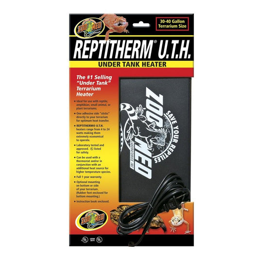 Zoo Med Repti Therm Under Tank Reptile Heater-Reptile-Zoo Med-16 Watts - 12" Long x 8" Wide (30-40 Gallons)-