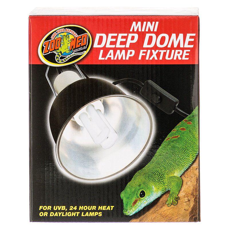 Zoo Med Mini Deep Dome Lamp Fixture - Black-Reptile-Zoo Med-Up to 100 Watts-