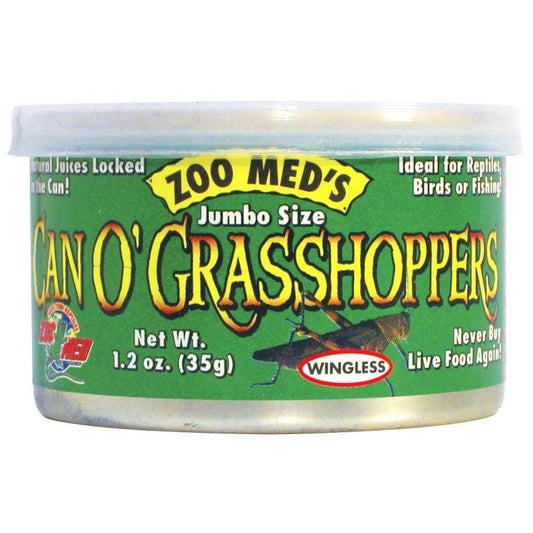 Zoo Med Can O' Jumbo Sized Grasshoppers-Reptile-Zoo Med-1.2 oz-