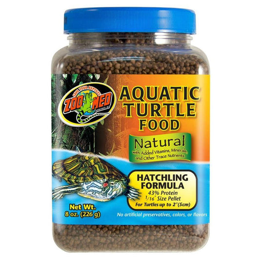 Zoo Med Natural Aquatic Turtle Food - Hatchling Formula (Pellets)-Reptile-Zoo Med-8 oz-