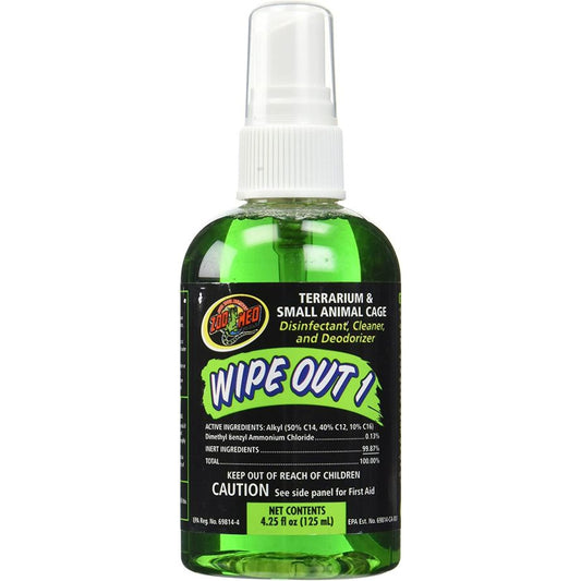 Zoo Med Wipe Out 1 - Small Animal & Reptile Terrarium Cleaner-Reptile-Zoo Med-4.25 oz-