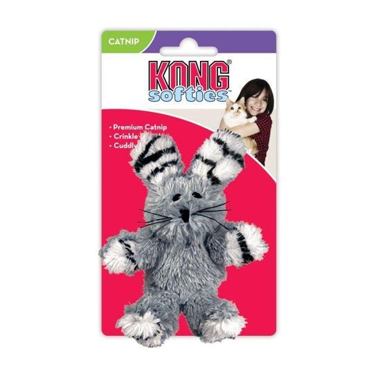 KONG Fuzzy Bunny Softies Cat Toy - Assorted-Cat-KONG-Fuzzy Bunny - Assorted Colors-