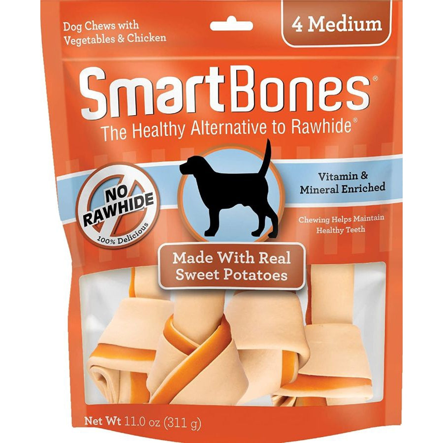 SmarBones - Sweet Potato Flavor-Dog-Smartbones-Medium - Dogs 26-50 Lbs (4 Pack)-