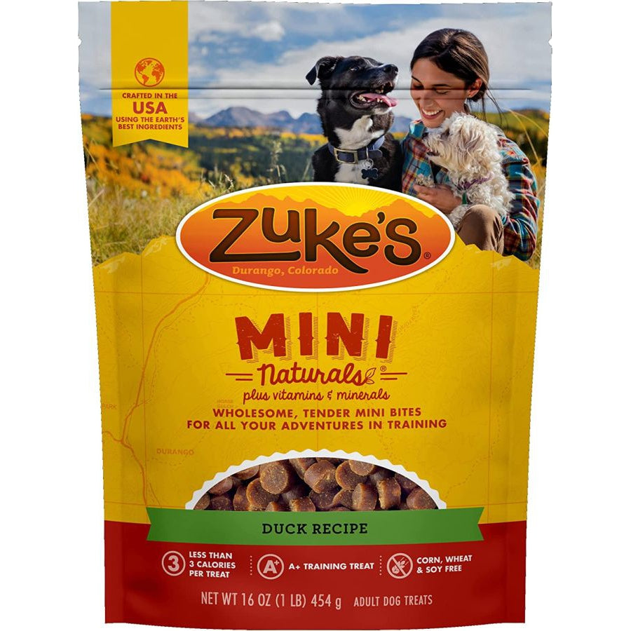 Zuke's Mini Naturals Moist Dog Treats - Delicious Duck Recipe-Dog-Zukes-1 lb-