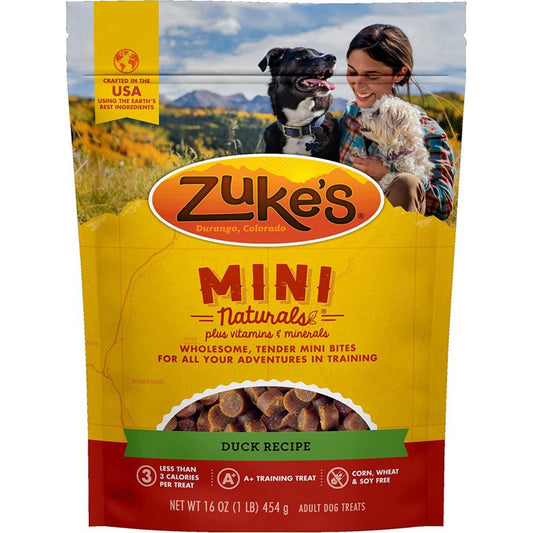 Zuke's Mini Naturals Moist Dog Treats - Delicious Duck Recipe-Dog-Zukes-1 lb-