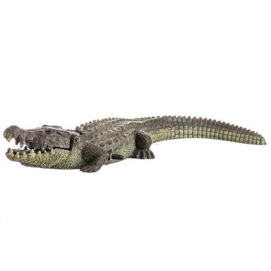 Blue Ribbon Exotic Environments Bubbling Alligator Aquarium Ornament-Fish-Blue Ribbon Pet Products-11.5"L x 3.5"W x 1.5"H-