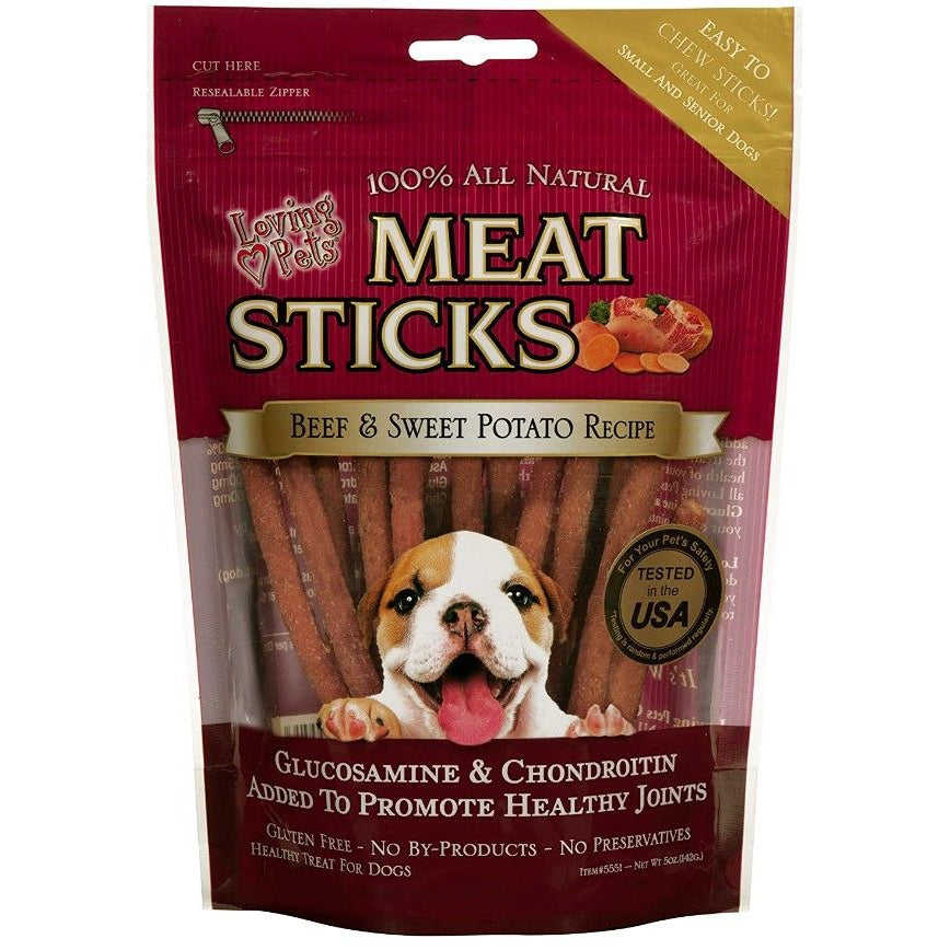Loving Pets Meat Sticks Dog Treats - Beef & Sweet Potato-Dog-Loving Pets-5 oz-