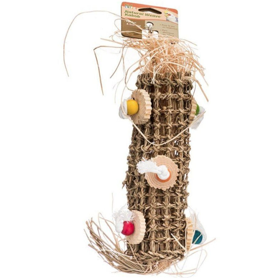 Penn Plax Bird Life Natural Weave Kabob-Bird-Penn Plax-21" High - (For Medium Birds)-