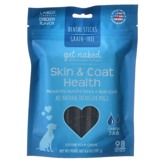 Get Naked Skin & Coat Health Dental Chew Sticks for Dogs-Animals & Pet Supplies-BimBimPet-