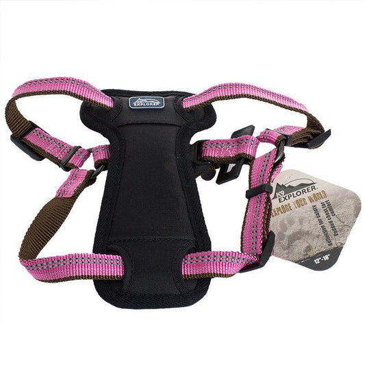 K9 Explorer Reflective Adjustable Padded Dog Harness - Rosebud-Animals & Pet Supplies-BimBimPet-
