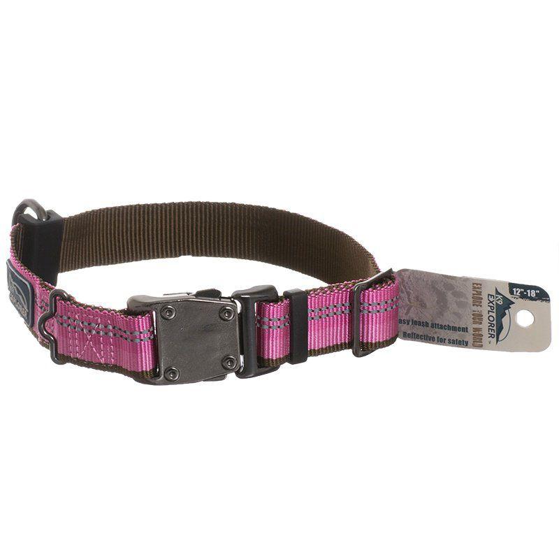K9 Explorer Reflective Adjustable Dog Collar - Rosebud-Dog-Coastal Pet-12"-18" Long x 1" Wide-