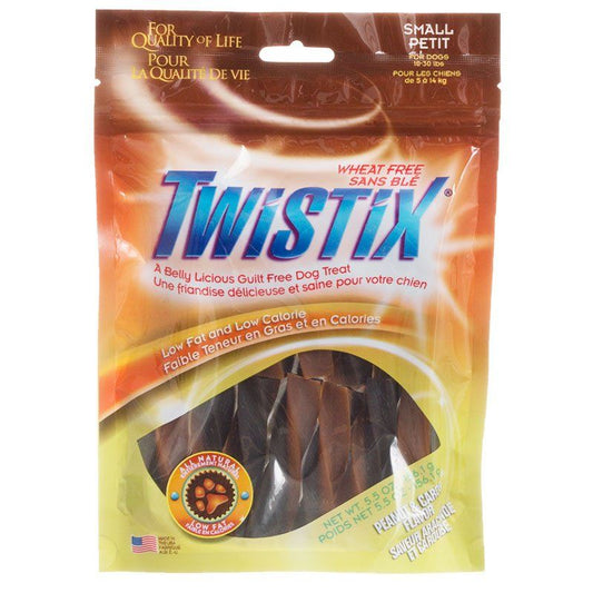 Twistix Wheat Free Dog Treats - Peanut Butter & Carob Flavor-Dog-Twistix-Small - For Dogs 10-30 lbs - (5.5 oz)-