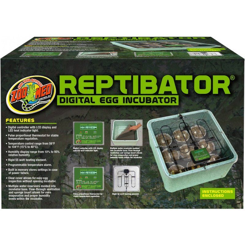 Zoo Med ReptiBator Digital Egg Incubator-Reptile-Zoo Med-55 Watt (18"L x 18"W x 9.5"H)-