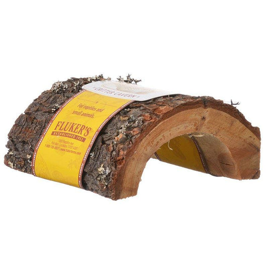 Flukers Critter Cavern Half-Log-Reptile-Flukers-Medium (5.5"L x 5.5"W x 3.5"H)-