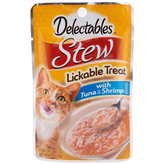 Hartz Delectables Stew Lickable Cat Treats - Tuna & Shrimp-Cat-Hartz-1.4 oz-