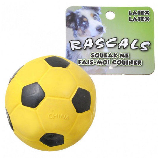 Rascals Latex Soccer Ball for Dogs - Yellow-Dog-Coastal Pet-3" Diameter-