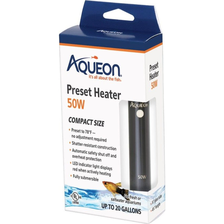 Aqueon Preset Aquarium Heater-Fish-Aqueon-50 Watt (Aquariums up to 20 Gallons)-
