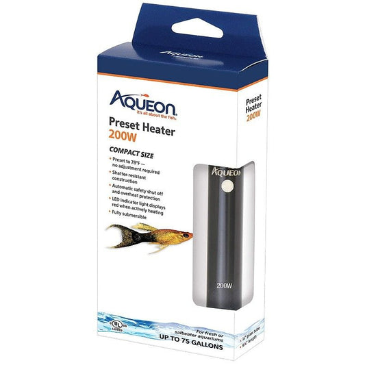 Aqueon Preset Aquarium Heater-Fish-Aqueon-200 Watt (Aquariums up to 75 Gallons)-