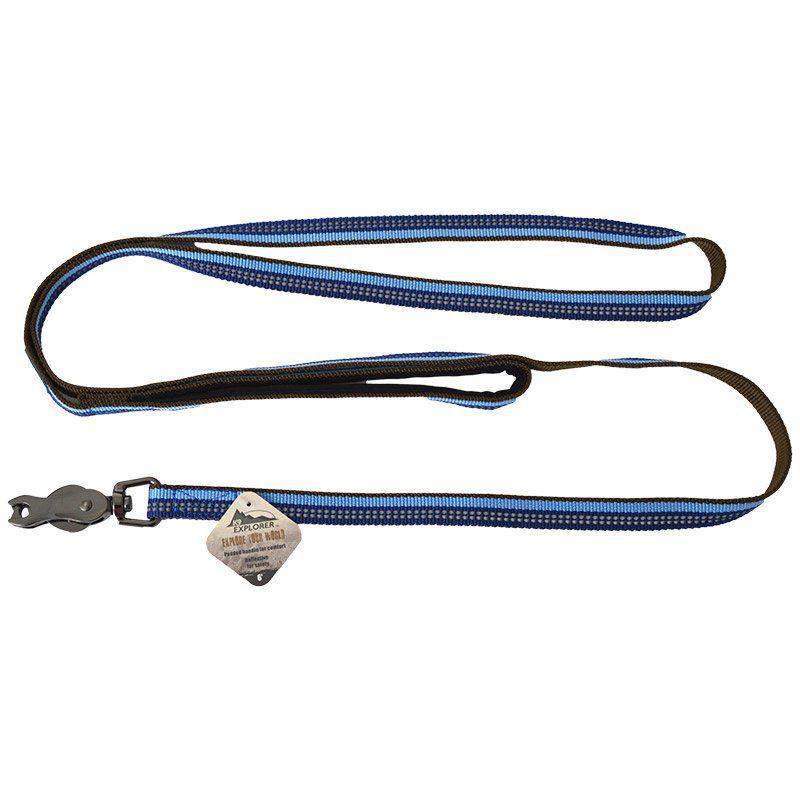 K9 Explorer Sapphire Reflective Leash with Scissor Snap-Dog-Coastal Pet-6' Long x 5/8" Wide-