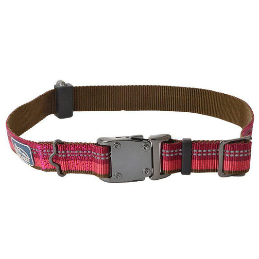 K9 Explorer Berry Red Reflective Adjustable Dog Collar-Dog-Coastal Pet-18"-26" Long x 1" Wide-