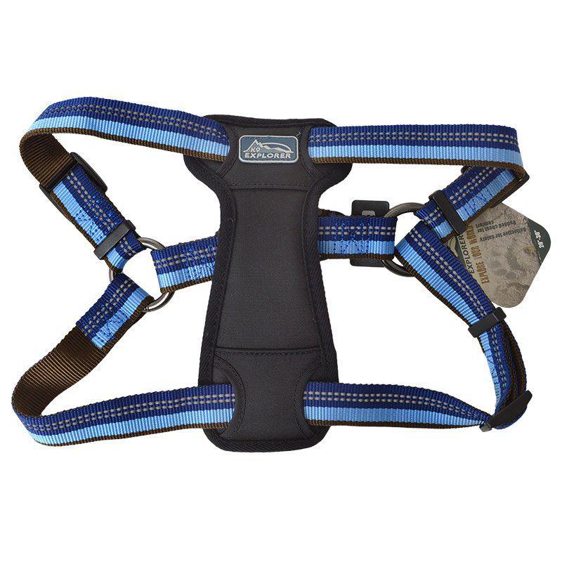 K9 Explorer Sapphire Reflective Adjustable Padded Dog Harness-Dog-Coastal Pet-Fits 20"-30" Girth - (1" Straps)-