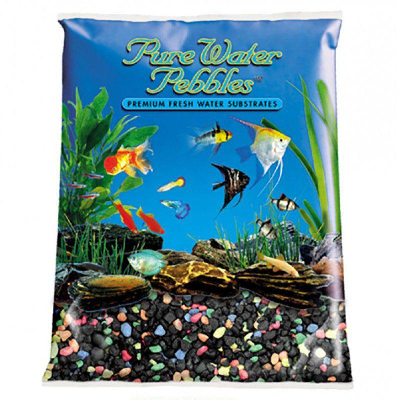 Pure Water Pebbles Aquarium Gravel - Black Beauty Pebble Mix-Fish-Pure Water Pebbles-5 lbs (3.1-6.3 mm Grain)-