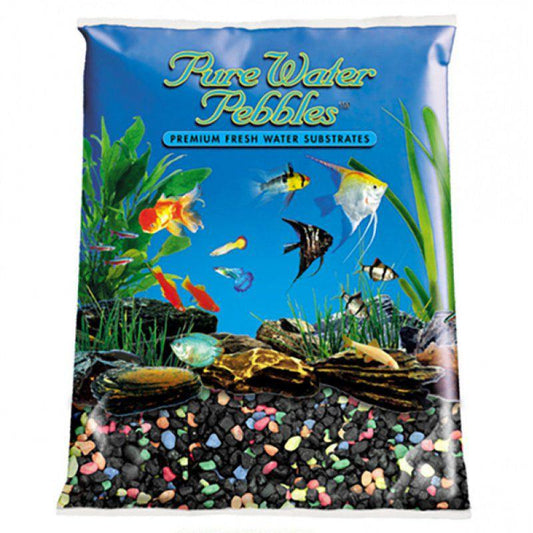 Pure Water Pebbles Aquarium Gravel - Black Beauty Pebble Mix-Fish-Pure Water Pebbles-5 lbs (3.1-6.3 mm Grain)-