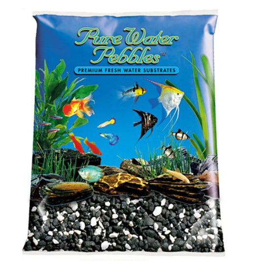 Pure Water Pebbles Aquarium Gravel - Salt & Pepper-Fish-Pure Water Pebbles-25 lbs (3.1-6.3 mm Grain)-