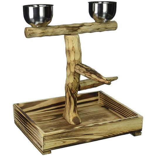 Penn Plax Bird Life Natural Wood Tree Perch-Bird-Penn Plax-11" High - (Small & Medium Birds)-