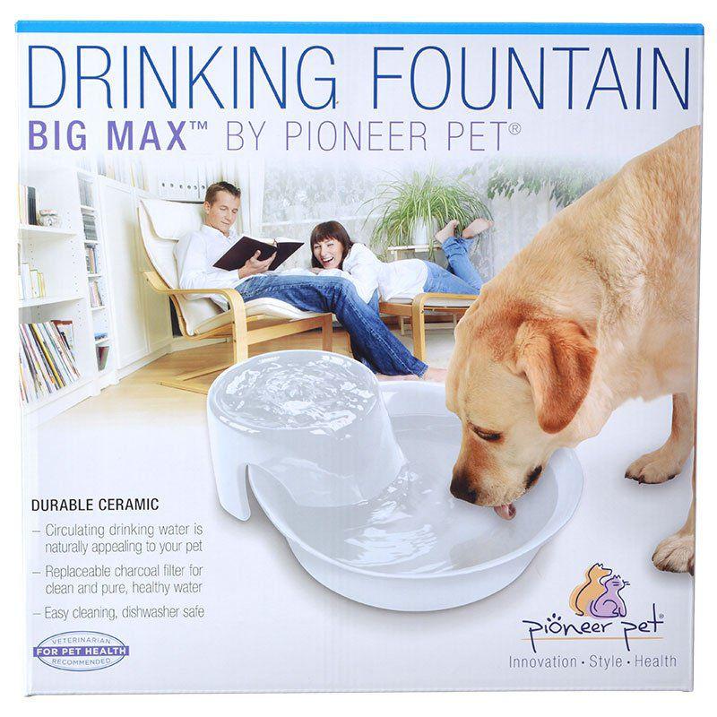 Pioneer Big Max Ceramic Drinking Fountain - White-Animals & Pet Supplies-BimBimPet-