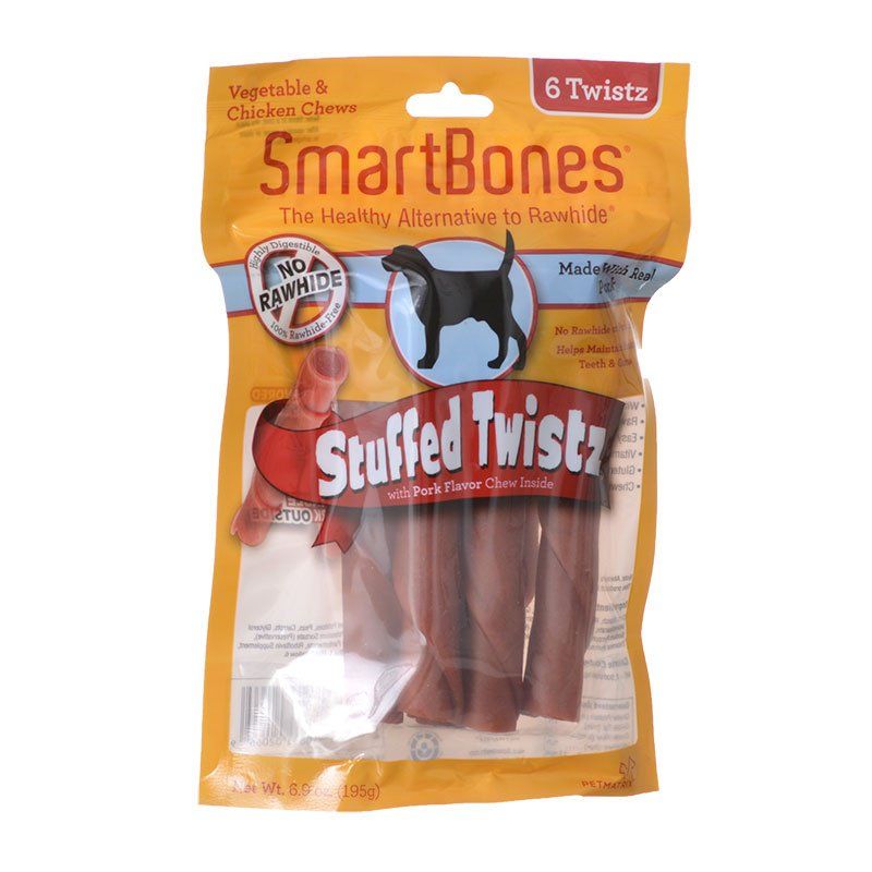 SmartBones Stuffed Twistz with Real Pork-Dog-Smartbones-6 Pack - (6.9 oz)-