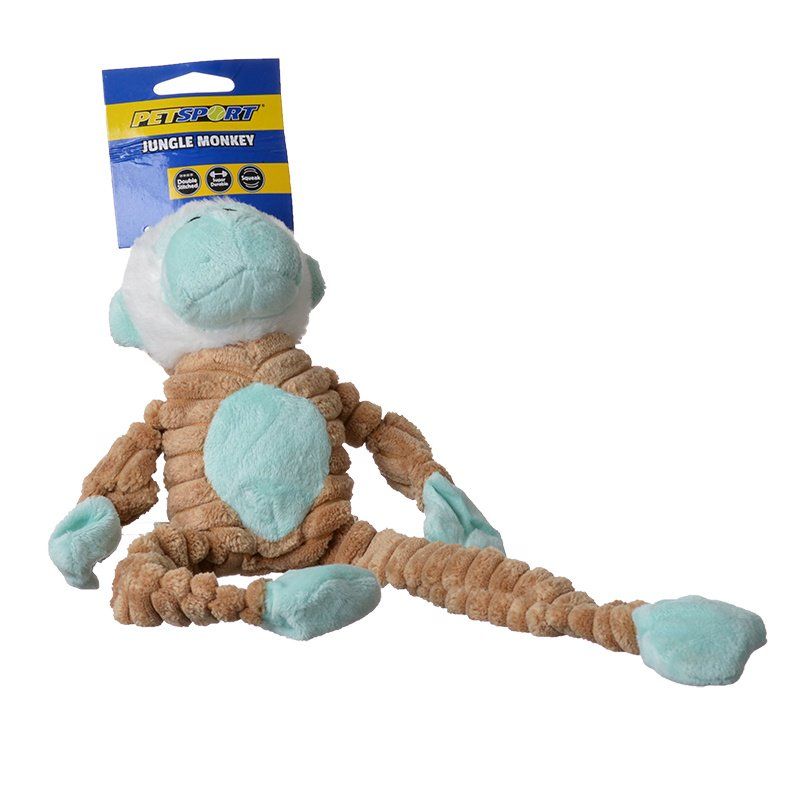 PetSport Tuff Squeak Jungle Monkey Toy-Dog-Petsport USA-1 Pack - (14" Long)-