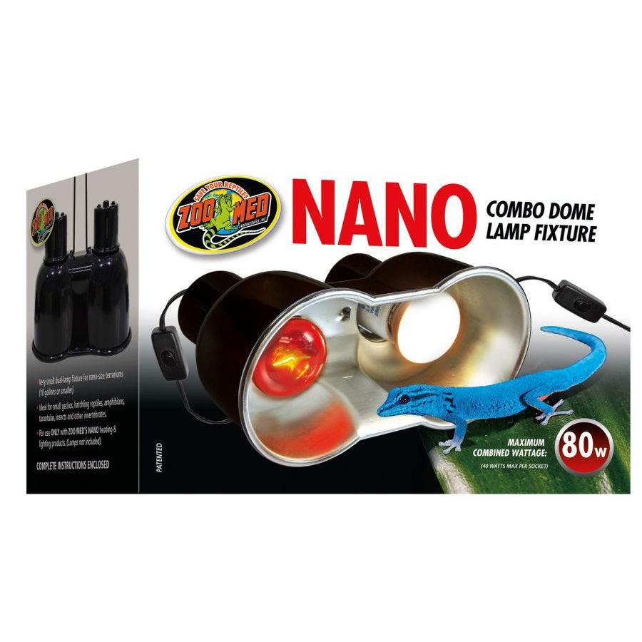 Zoo Med Nano Combo Dome Lamp Fixture-Reptile-Zoo Med-80 Watt - (8"L x 4"W)-