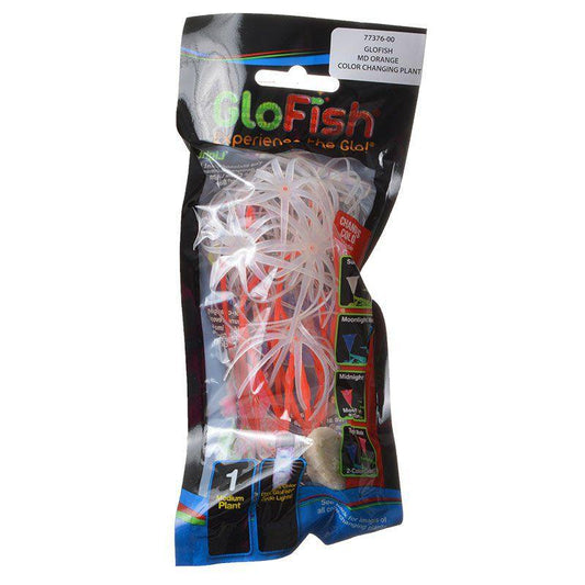 Glofish Color Changing Aquarium Plant - Orange-Fish-GloFish-Medium - 1 Pack-